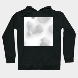 White Grey Abstract circles Hoodie